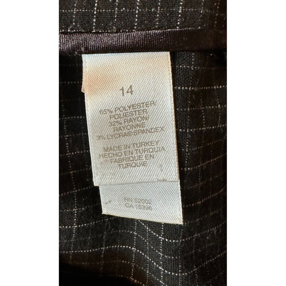 Liz Claiborne Liz Sport Womens Casual Pants Size 14 Black Windowpane Check Print - Picture 10 of 13
